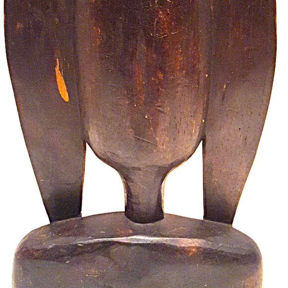 Vintage African Wood Statue, Collectible African Art, African Home Decor - Picture 6 of 15